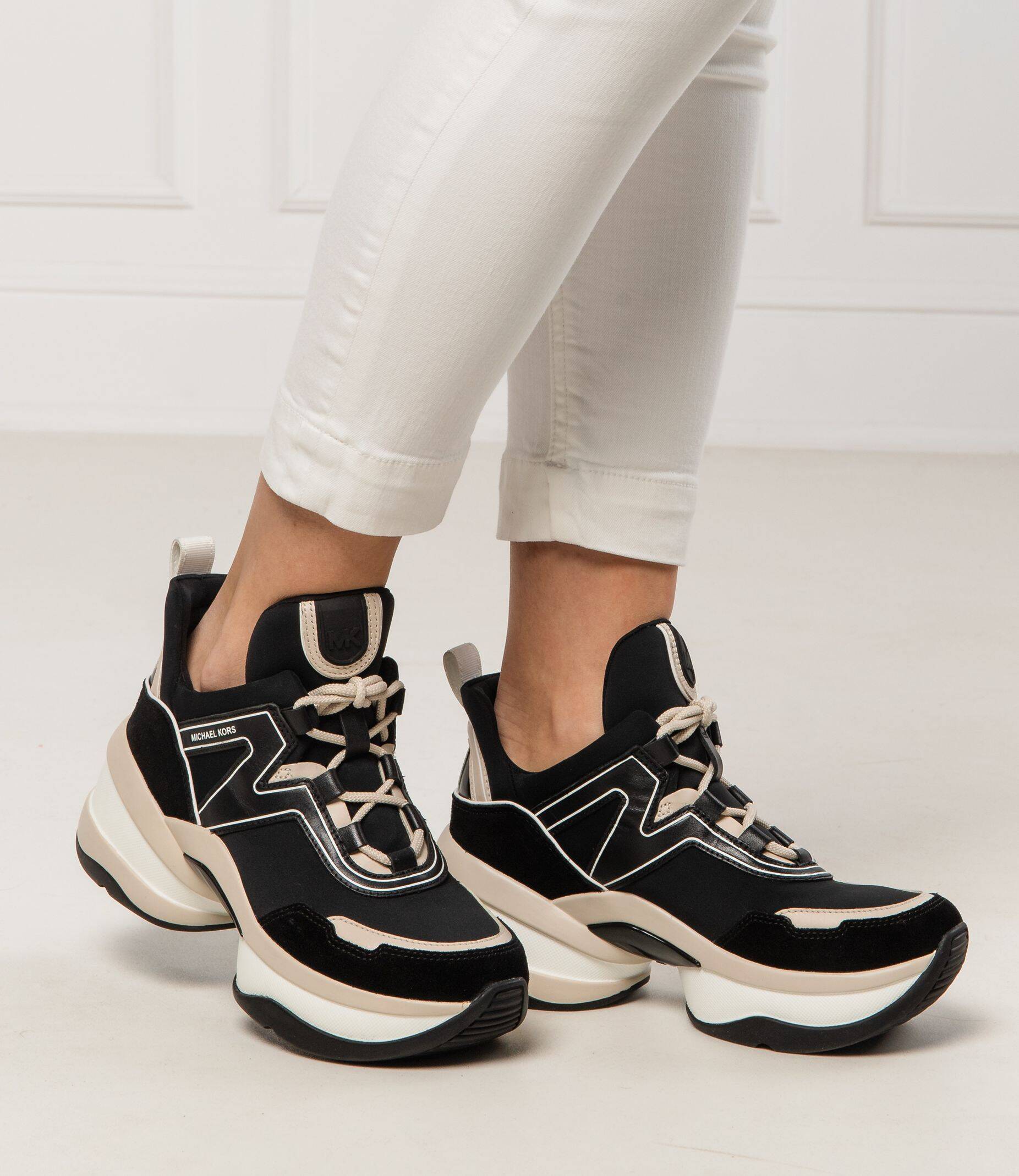 Sneakers OLYMPIA | with addition of leather Michael Kors | Black |  /en