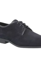 Leather derby shoes boheme HUGO navy blue