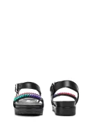 Evening Rainbow Sandals Love Moschino black