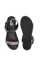 Evening Rainbow Sandals Love Moschino black