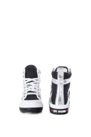 Ice-Glitter Sneakers Love Moschino black