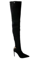 Leather thigh high boots Elisabetta Franchi black