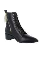 Leather ankle boots Elisabetta Franchi black