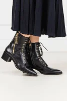 Leather ankle boots Elisabetta Franchi black