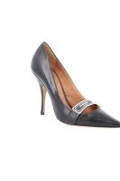 Leather high heels Emporio Armani black