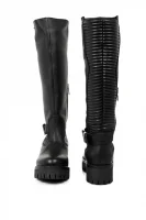 Biker Quilted Boots Love Moschino black