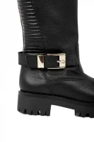 Biker Quilted Boots Love Moschino black
