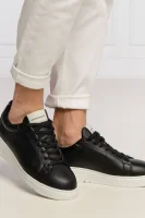 Sneakers | with addition of leather Emporio Armani black