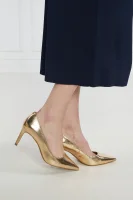 Шкіряне туфлі на шпильках ALINA FLEX PUMP Michael Kors золотий