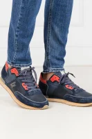 Leather sneakers TROPEZ VINTAGE Philippe Model navy blue