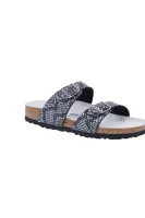 Sliders Sydney | with addition of leather Birkenstock navy blue