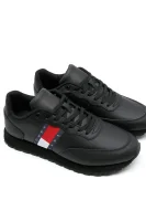 Sneakersy | with addition of leather Tommy Jeans black