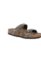 Sliders Sydney | with addition of leather Birkenstock brown