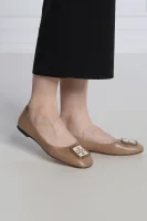 Leather ballet shoes TORY BURCH brown