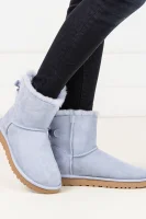 Insulated snowboots Mini Bailey Bow II | with addition of leather UGG baby blue