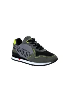 Leather sneakers GLORYM JR Guess olive green