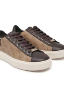 Leather sneakers Guess brown