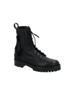 Leather ankle boots COMBAT Red Valentino black