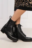 Leather ankle boots COMBAT Red Valentino black