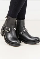 Leather ankle boots Biker Karl Lagerfeld black