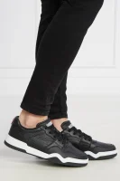 Leather sneakers SPIKER Dsquared2 black