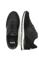 Sneakers | with addition of leather BOSS Kidswear black