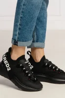 Sneakers | with addition of leather Dsquared2 black