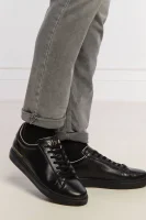Leather sneakers Armani Exchange black