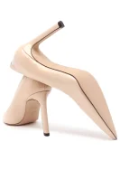 Leather high heels Janet Pump 90-P BOSS BLACK beige