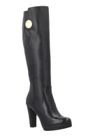 Skórzana (knee-high) boots Emporio Armani black