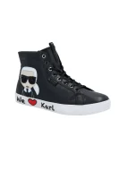 Leather sneakers skool Karl Lagerfeld black