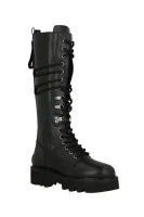 Leather (knee-high) boots Furla black