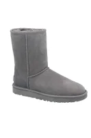 Leather snowboots W Classic Short II | with addition of wool UGG gray