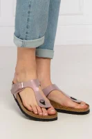 Flip-flops Gizeh BF Graceful | with addition of leather Birkenstock powder pink