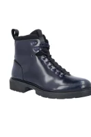 Leather hiking boots Dart_Halb_boneo HUGO navy blue