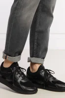 Sneakersy Titanium | z dodatkiem skóry BOSS BLACK czarny