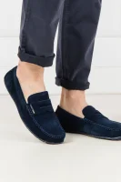 Leather loafers IVAN Calvin Klein navy blue