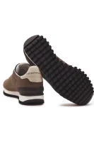 Sneakersy | z dodatkiem skóry Emporio Armani brązowy