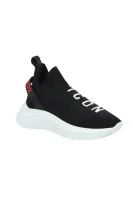 Sneakers | with addition of leather Dsquared2 black