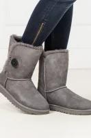 Leather snowboots W Bailey Button II | with addition of wool UGG gray