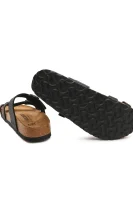 Sliders Mayario | with addition of leather Birkenstock black