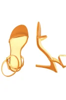 Skórzane sandały na szpilce Otis Alohas brązowy