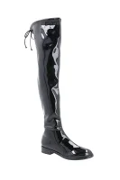 Leather thigh high boots LOWLAND VINYL Stuart Weitzman black