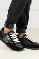 Sneakersy LINEA FONDO SPYDER DIS. 4 | z dodatkiem skóry Versace Jeans Couture czarny