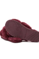 Wool lounge footwear Mayberry | with addition of leather EMU Australia claret