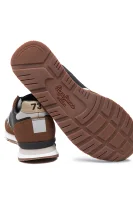 Sneakers BRITT | with addition of leather Pepe Jeans London brown