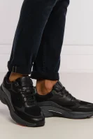 Sneakersy Ardical Runn | z dodatkiem skóry BOSS BLACK czarny
