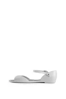Checked Jelly Sandals Love Moschino white