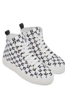 Plimsolls | with addition of leather Elisabetta Franchi white