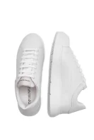 Skórzane sneakersy Emporio Armani biały